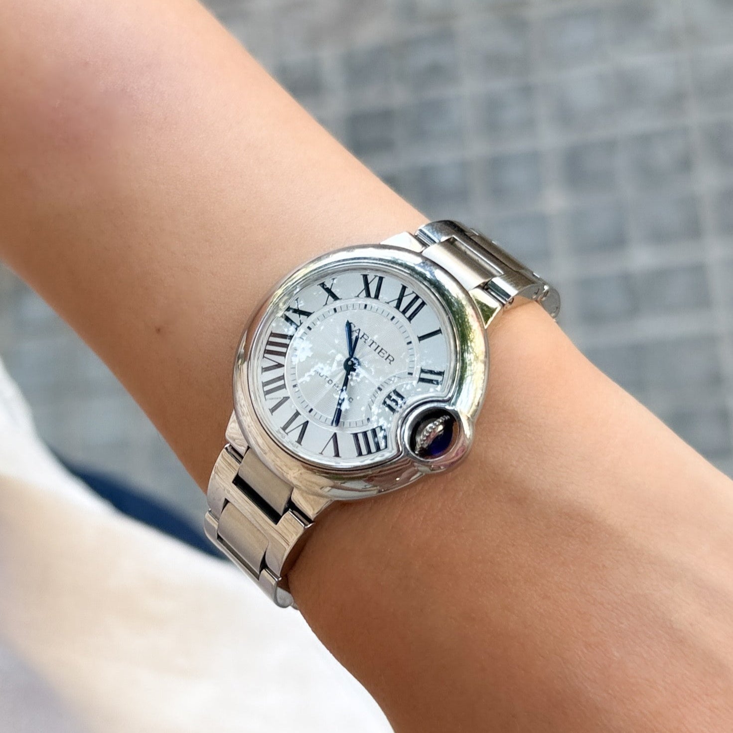 Reloj original Cartier Ballon Bleu de 33mm realizado en acero con movimiento automático.
Relojes Cartier de segunda mano baratos en Barcelona. 