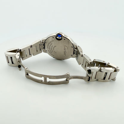 Reloj original Cartier Ballon Bleu de 33mm realizado en acero con movimiento automático.
Relojes Cartier de segunda mano baratos en Barcelona. 