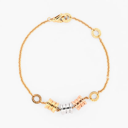 Comprar pulsera Bvlgari modelo B.zero realizada en oro amarillo, blanco y rosa de 18kt. Cierre tipo mosquetón. Joyas Bvlgari. Joyería Ian'Or. Envio GRATIS.