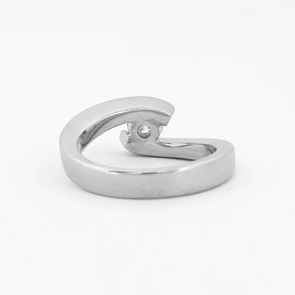 Comprar solitario realizado en oro blanco y diamante talla brillante engastado en dos brazos Joyas restauradas. Joyería compro oro Ian'Or. Envío GRATIS.