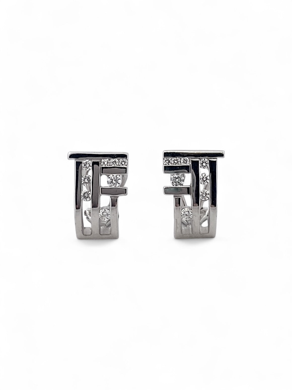 15082GM - Pendientes oro blanco 18kt con brillantes