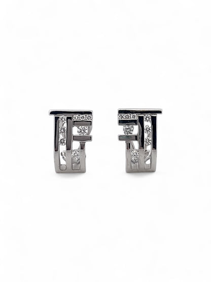 15082GM - Pendientes oro blanco 18kt con brillantes