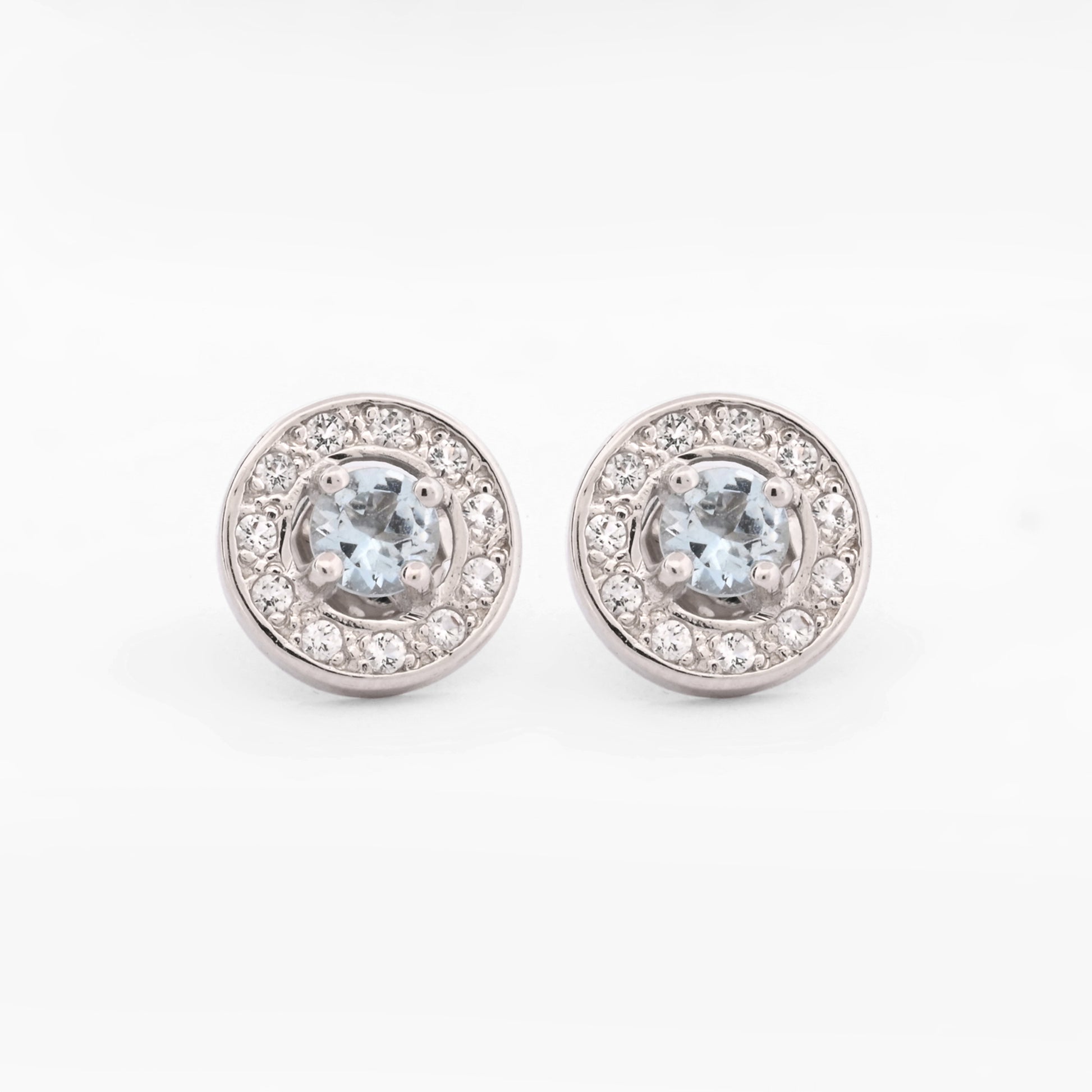 Comprar pendientes largos de oro blanco de 18kt con diamantes talla brillante y aguas marinas. Joyas con aguamarinas. Joyería Ian'Or. Envío GRATIS.
