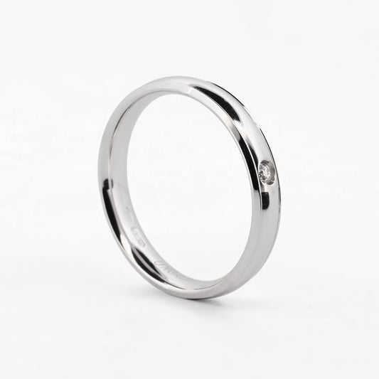 Anillo UNOAERRE oro blanco de 18kt con diamante - 15086GM