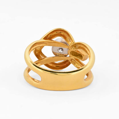 Sortija oro amarillo 18kt con diamante - 15112P