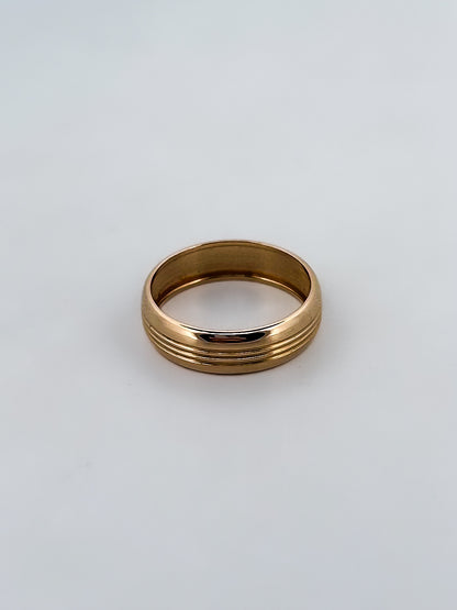 Comprar anillo de la fidelidad realizado en Oro amarillo de 18kt con 3 diamantes talla brillante. Anillo fidelidad oro y diamantes con certificado.

