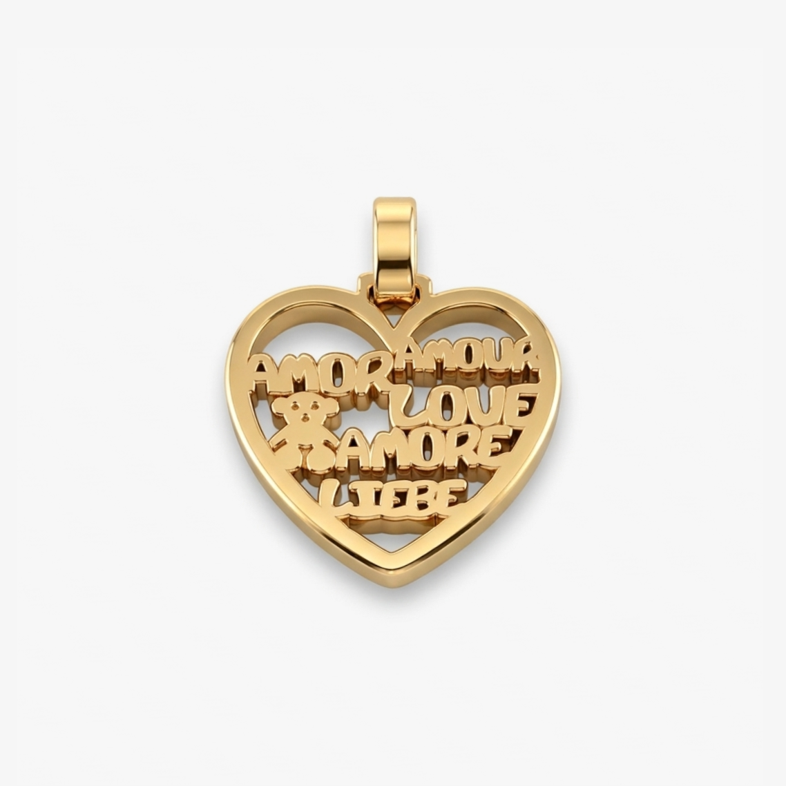 Comprar colgante de la firma Tous en forma de corazón realizado en oro amarillo de 18kt. Tous en oro amarillo de 18kt. Venta de joyas Tous segunda mano. Ian'Or.