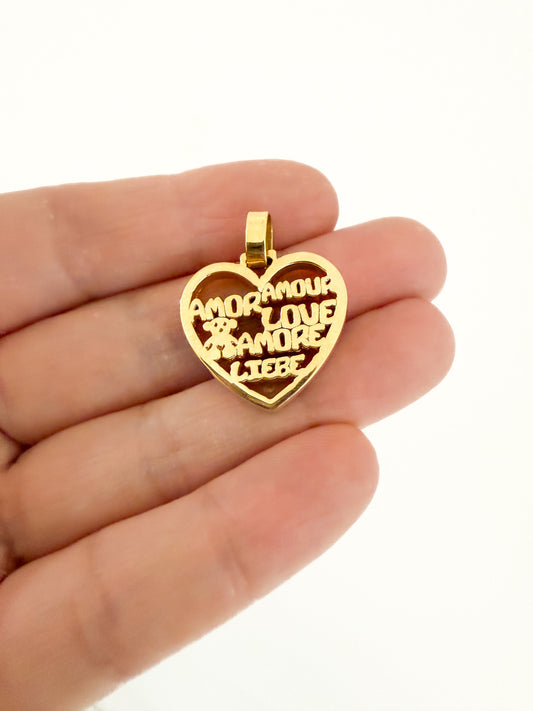 Comprar colgante de la firma Tous en forma de corazón realizado en oro amarillo de 18kt. Tous en oro amarillo de 18kt. Venta de joyas Tous segunda mano. Ian'Or.

