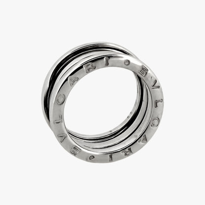 Comprar anillo de la colección B.zero1 de la firma BVLGARI en oro blanco de 18kt de 3 bandas. Joyas Bvlgari baratas. Joyería Ian'Or. Envío Gratis.