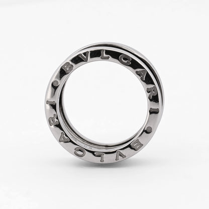 Comprar anillo de la colección B.zero1 de la firma BVLGARI en oro blanco de 18kt de 3 bandas. Joyas Bvlgari baratas. Joyería Ian'Or. Envío Gratis.