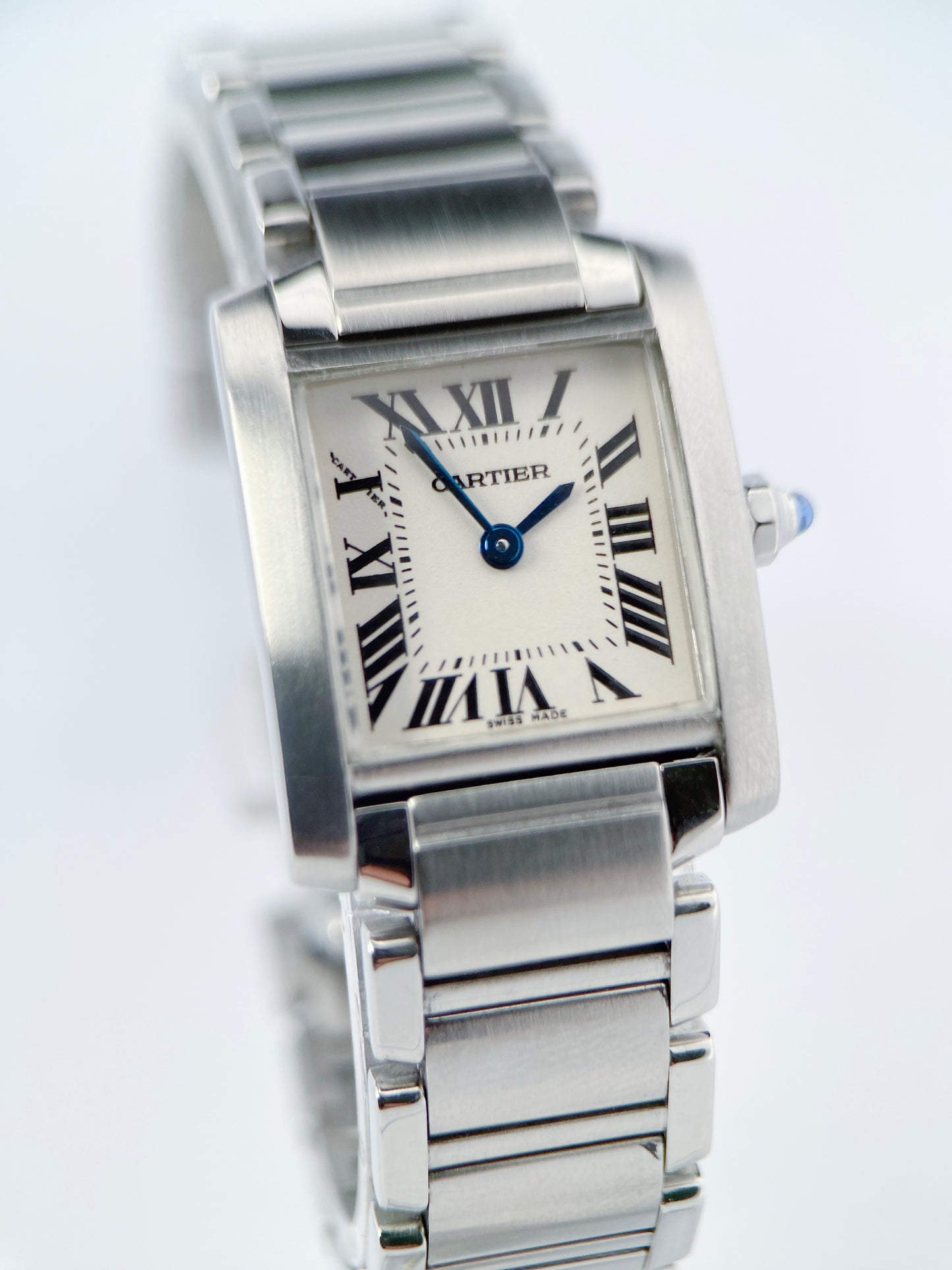 Reloj Cartier Tank Française Acero 2384 con 1 año de garantía