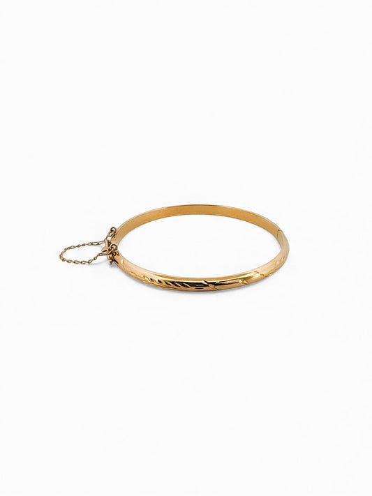 15552GM -  Pulsera esclava con grabado oro amarillo 18kt