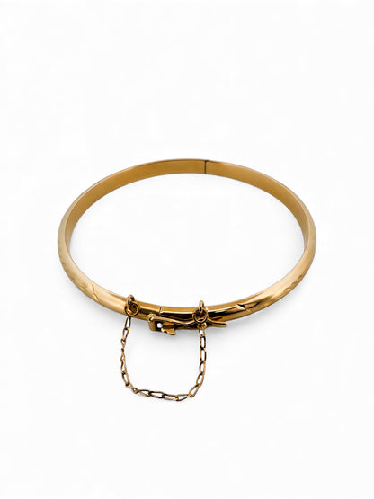 15552GM -  Pulsera esclava con grabado oro amarillo 18kt