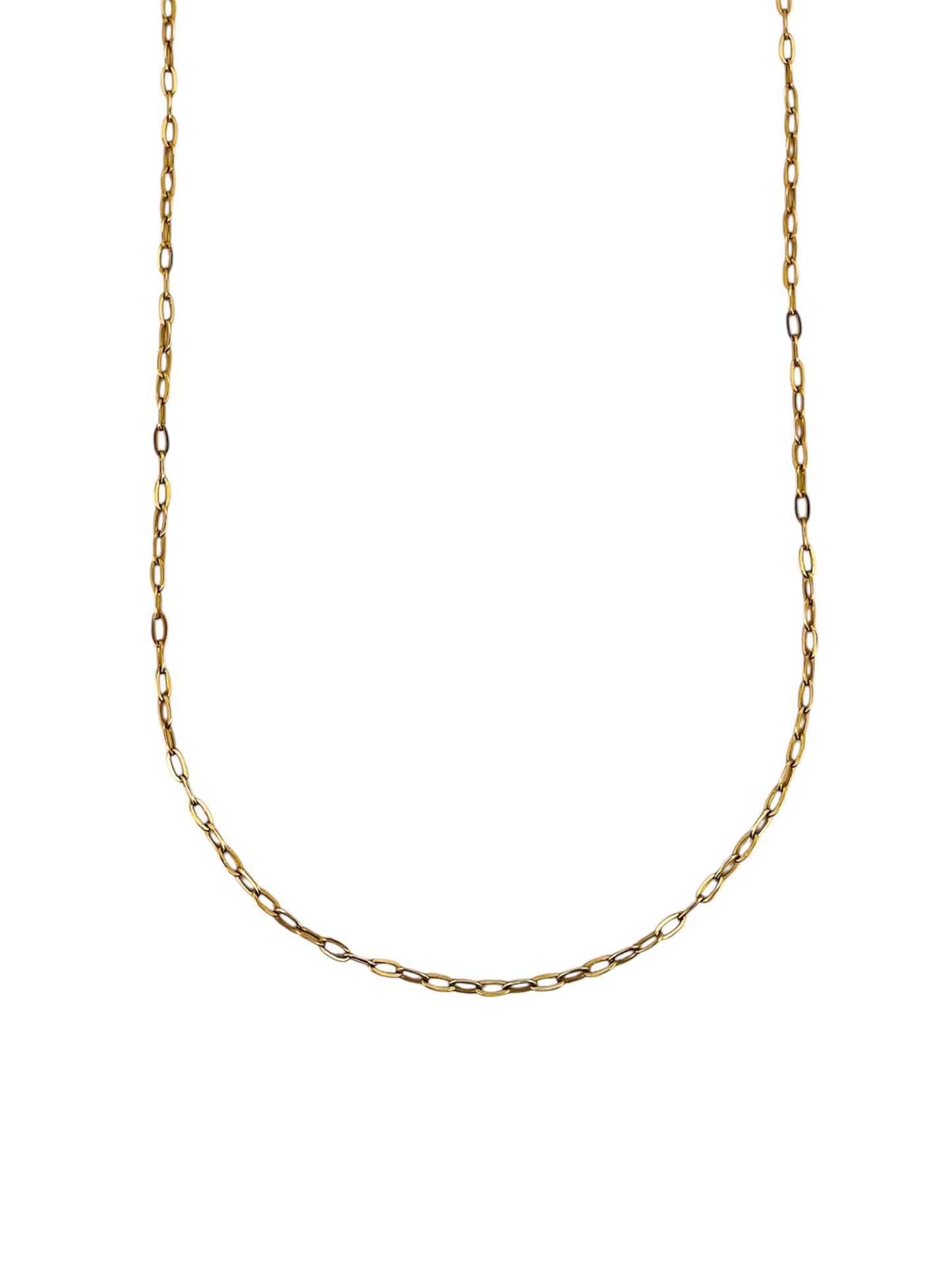 Comprar cadena forzada realizada en oro amarillo de 18kt con cierre tipo reasa. La cadena mide 52cm largo con un grosor de 1,62mm. Cadenas de oro de 18kt al mejor precio en Barcelona.