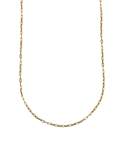 Comprar cadena forzada realizada en oro amarillo de 18kt con cierre tipo reasa. La cadena mide 52cm largo con un grosor de 1,62mm. Cadenas de oro de 18kt al mejor precio en Barcelona.