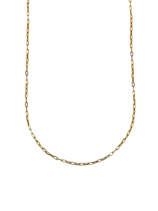 Comprar cadena forzada realizada en oro amarillo de 18kt con cierre tipo reasa. La cadena mide 52cm largo con un grosor de 1,62mm. Cadenas de oro de 18kt al mejor precio en Barcelona.