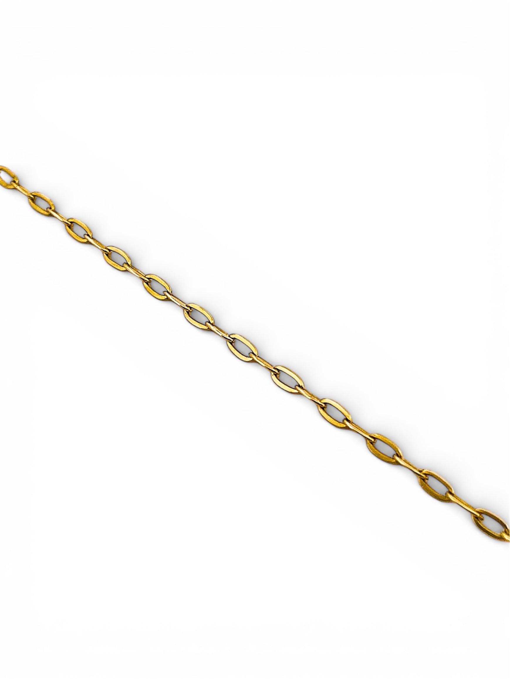 Comprar cadena forzada realizada en oro amarillo de 18kt con cierre tipo reasa. La cadena mide 52cm largo con un grosor de 1,62mm. Cadenas de oro de 18kt al mejor precio en Barcelona.