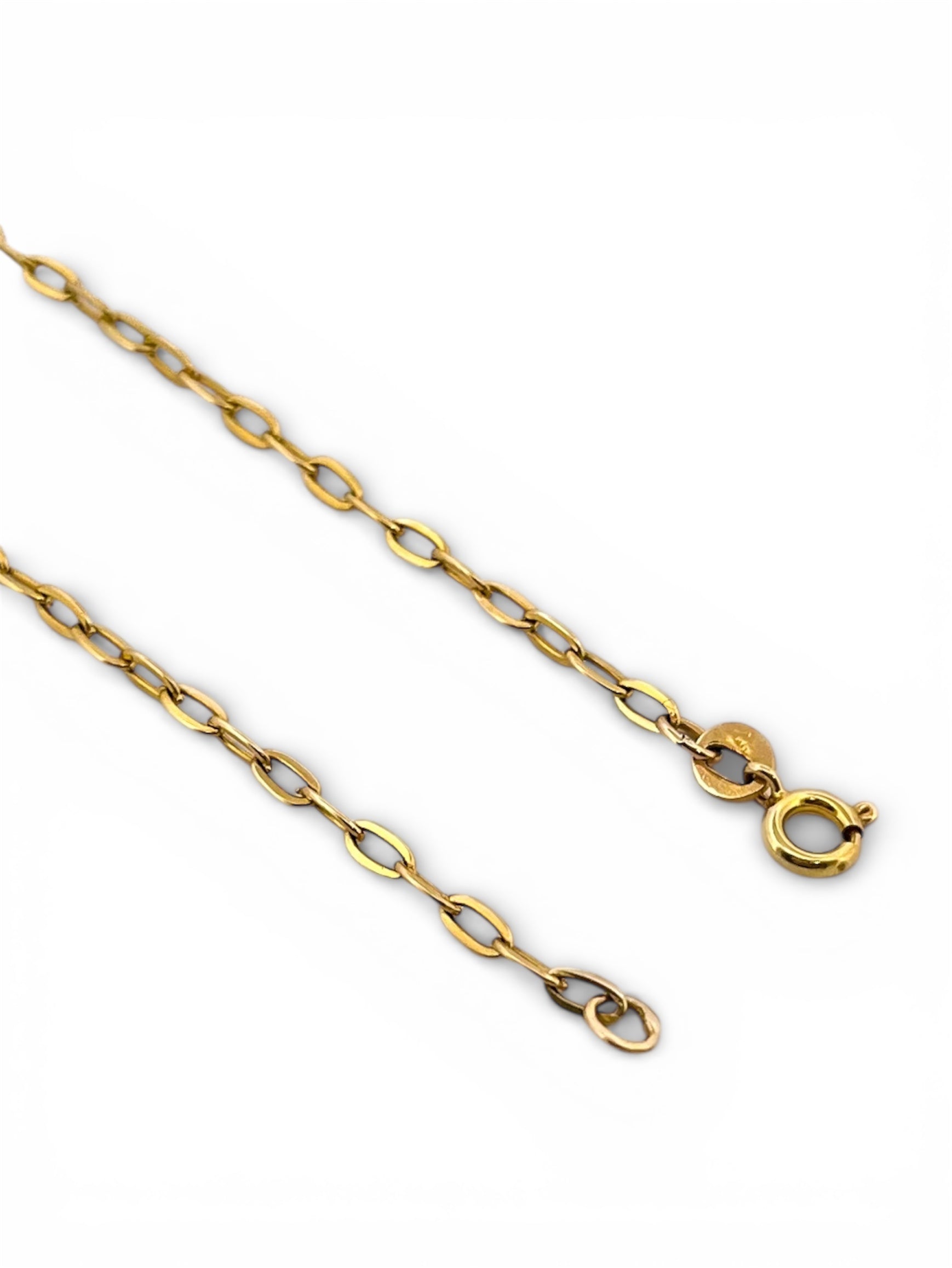 Comprar cadena forzada realizada en oro amarillo de 18kt con cierre tipo reasa. La cadena mide 52cm largo con un grosor de 1,62mm. Cadenas de oro de 18kt al mejor precio en Barcelona.