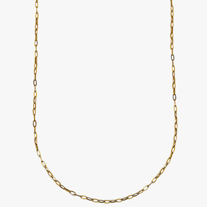 Comprar cadena forzada realizada en oro amarillo de 18kt con cierre tipo reasa. La cadena mide 52cm largo con un grosor de 1,62mm. Cadenas de oro de 18kt al mejor precio en Barcelona.