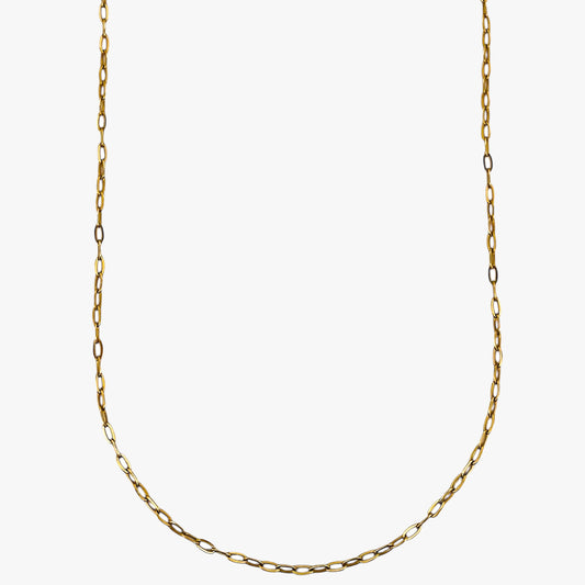 Comprar cadena forzada realizada en oro amarillo de 18kt con cierre tipo reasa. La cadena mide 52cm largo con un grosor de 1,62mm. Cadenas de oro de 18kt al mejor precio en Barcelona.