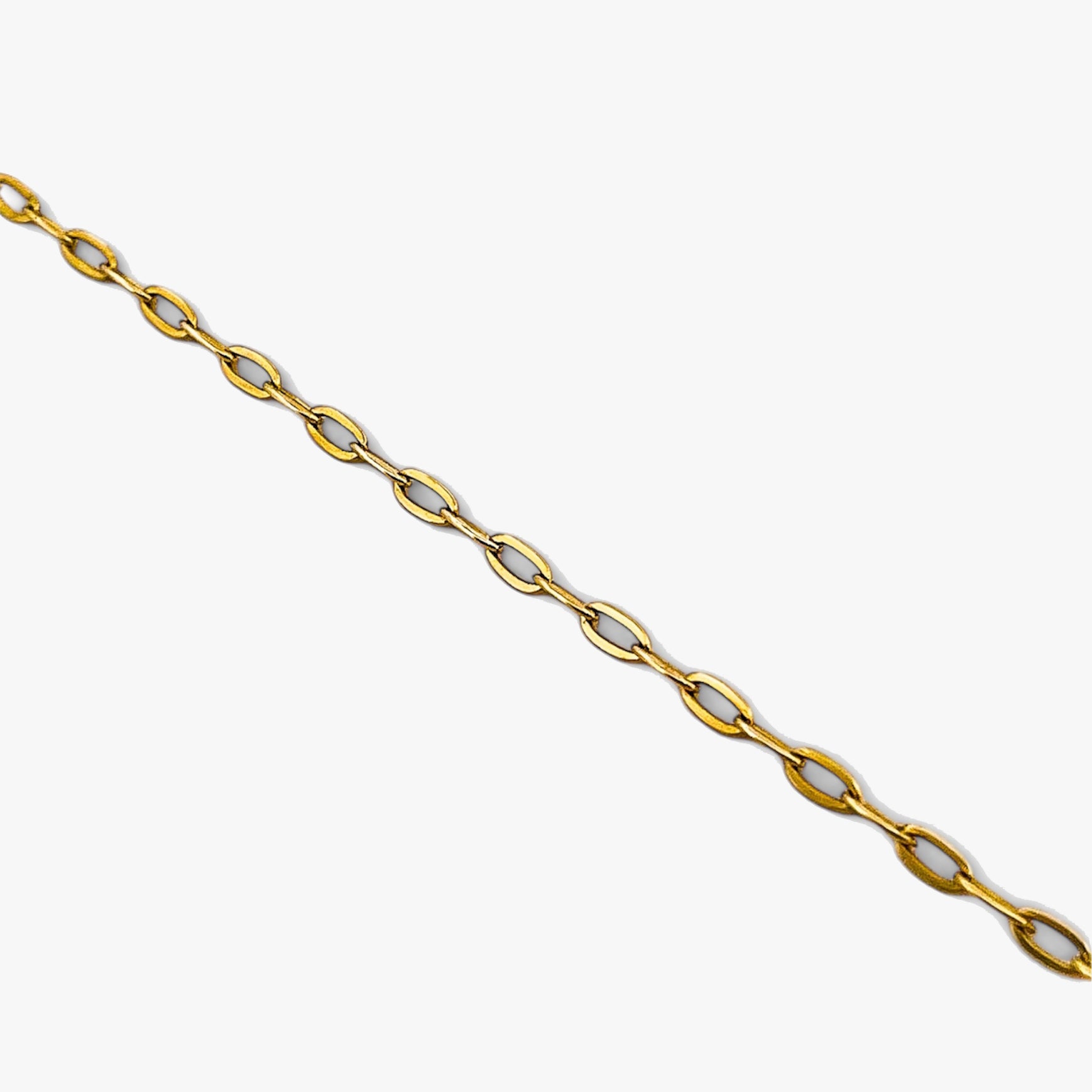 Comprar cadena forzada realizada en oro amarillo de 18kt con cierre tipo reasa. La cadena mide 52cm largo con un grosor de 1,62mm. Cadenas de oro de 18kt al mejor precio en Barcelona.