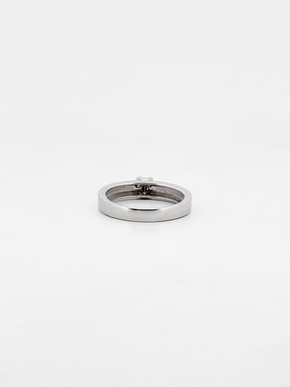 Solitario realizado en oro blanco y diamante. Joyas de segunda mano baratas. Joyas restauradas. Joyería Ian'Or. Envío gratis. Joyería Ian'Or Barcelona