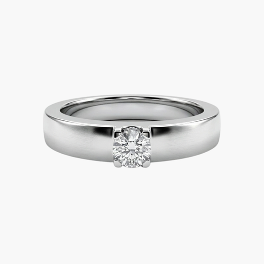 15559GM - Solitario de oro blanco y brillante de 0,45ct
