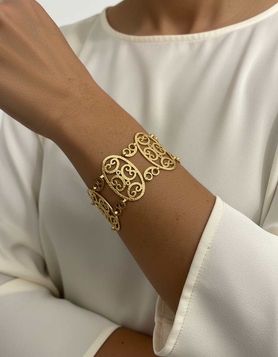 15617GM - Pulsera semirígida calada  oro 18kt TOUS