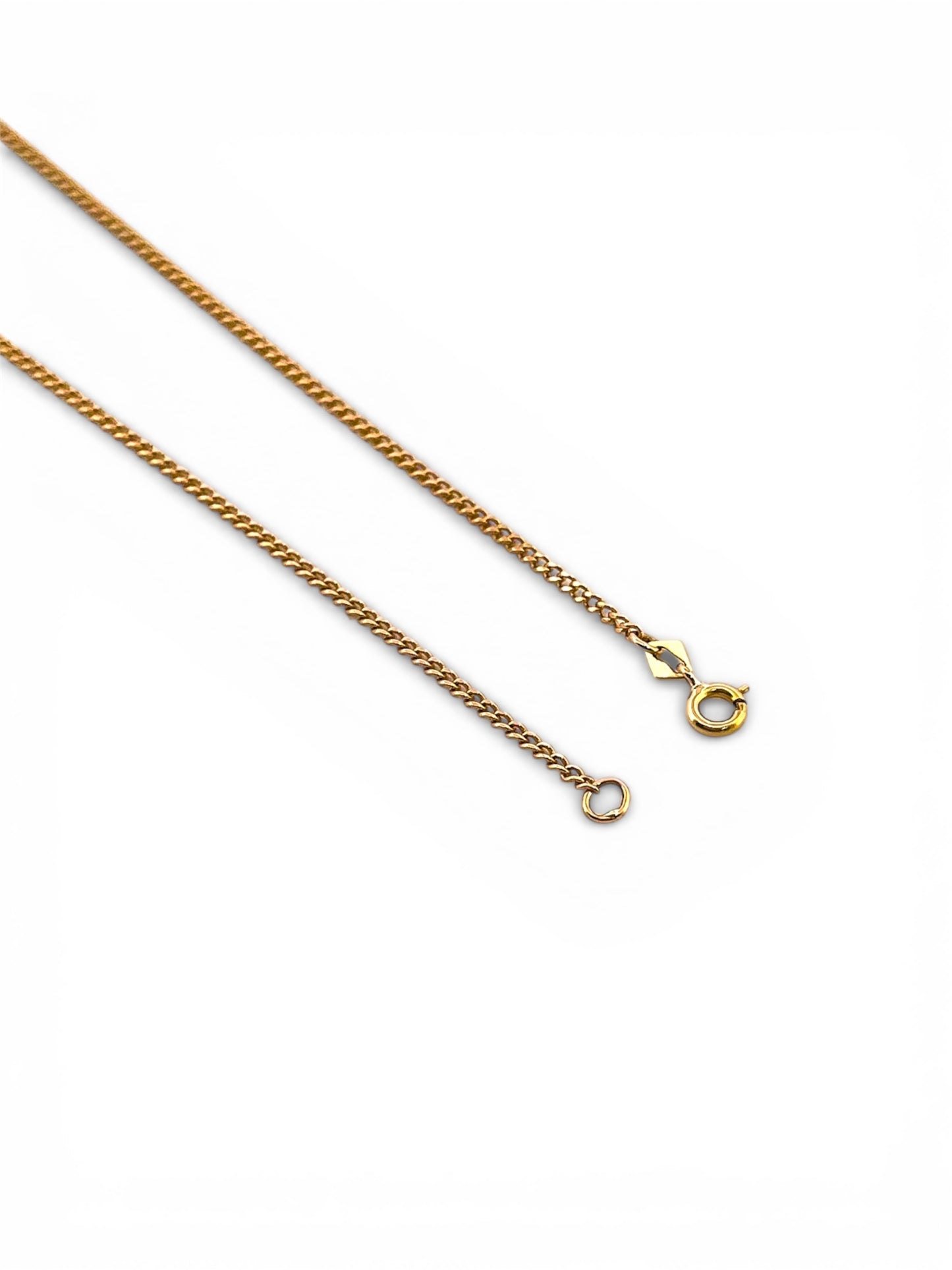 Comprar cadena barbada realizada en oro amarillo de 18kt. Esta cadena dispone de cierre tipo reasa. Joya unisex. Joyas acondicionadas. Envío GRATIS. Ian'Or.