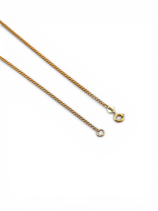 Comprar cadena barbada realizada en oro amarillo de 18kt. Esta cadena dispone de cierre tipo reasa. Joya unisex. Joyas acondicionadas. Envío GRATIS. Ian'Or.