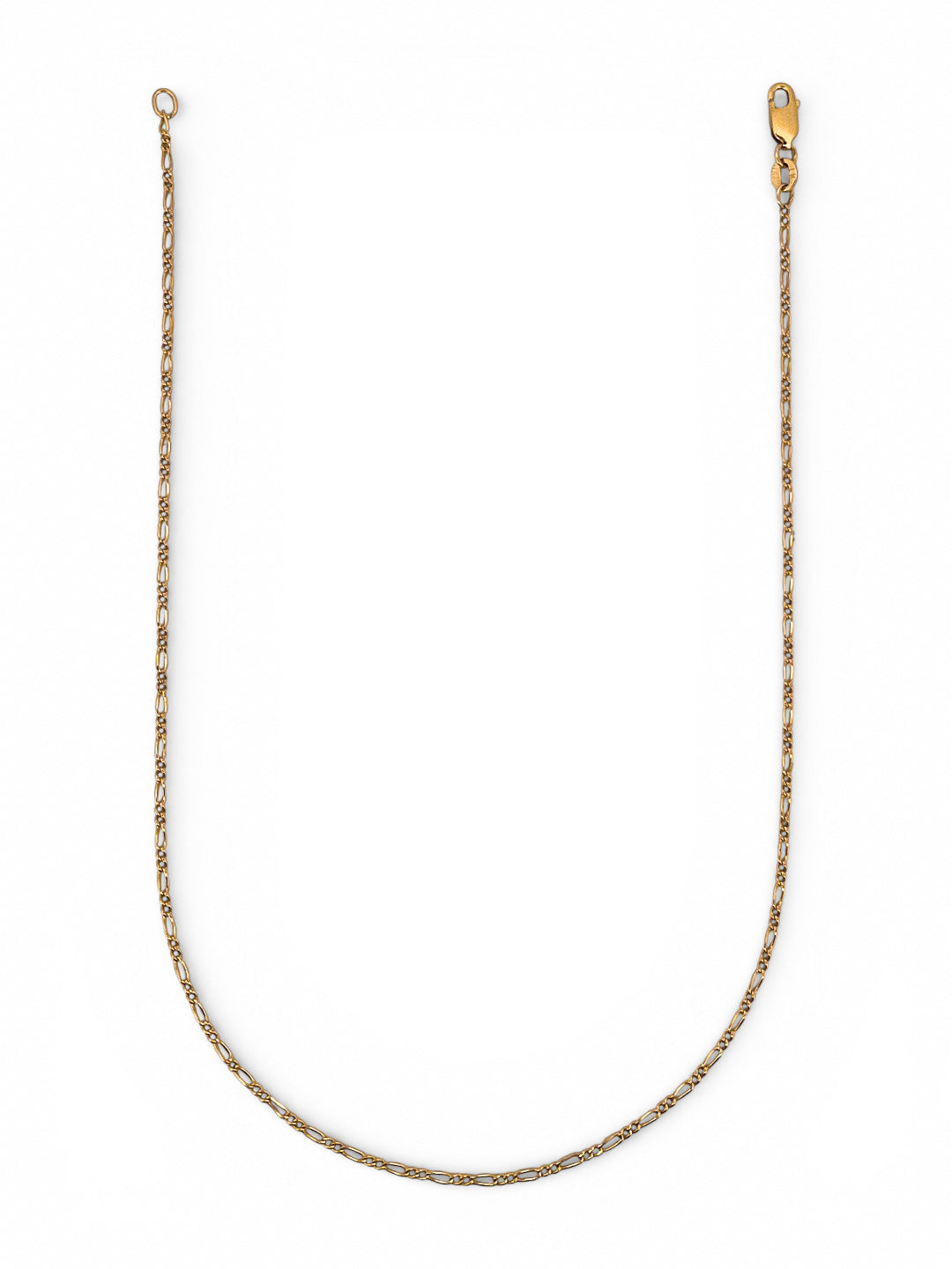 Comprar collar con cadena alterna barbada en oro amarillo de 18kt y cierre tipo mosquetón. Joya unisex. Joyas acondicionadas. Envío GRATIS. Ian'Or.