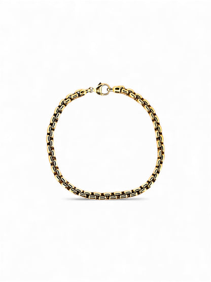 Pulsera original y vintage de la firma TIffany & Co. realizada en oro amarillo de 18kt con cadena tipo veneciana  redonda de oro amarillo.  Joyas Tiffany al mejor precio