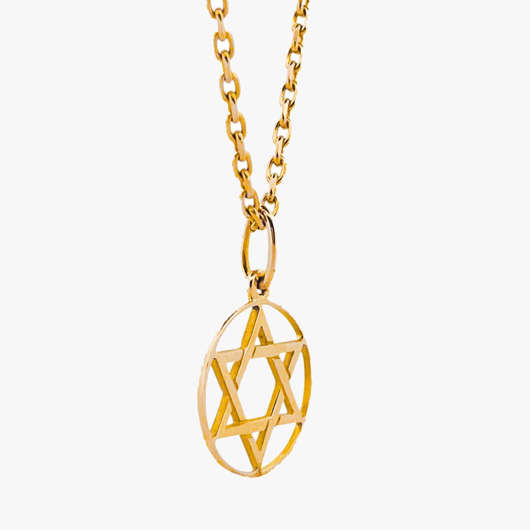 Colgante estrella David oro 18kt - 15720GM