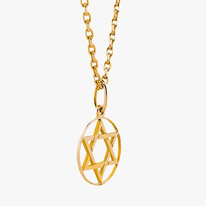 Colgante estrella David oro 18kt - 15720GM