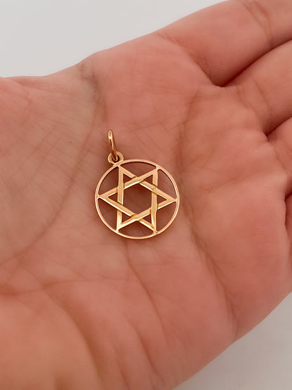 15720GM - Colgante estrella David oro 18kt - 25mm