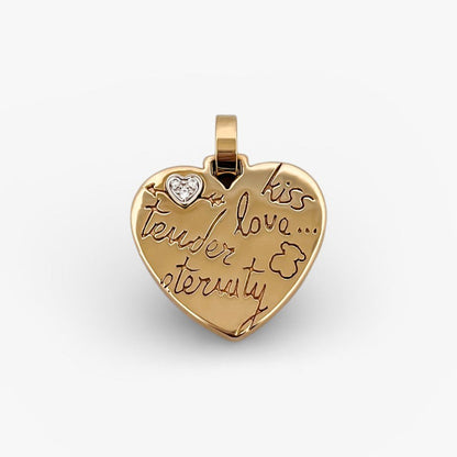 Comprar colgante de la firma TOUS en forma de corazón realizado en oro amarillo de 18kt con un corazón de diamante.Venta de joyas Tous segunda mano envio gratis