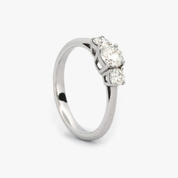Sortija Tresillo de RABAT en oro blanco 18kt y diamantes - 15867GM