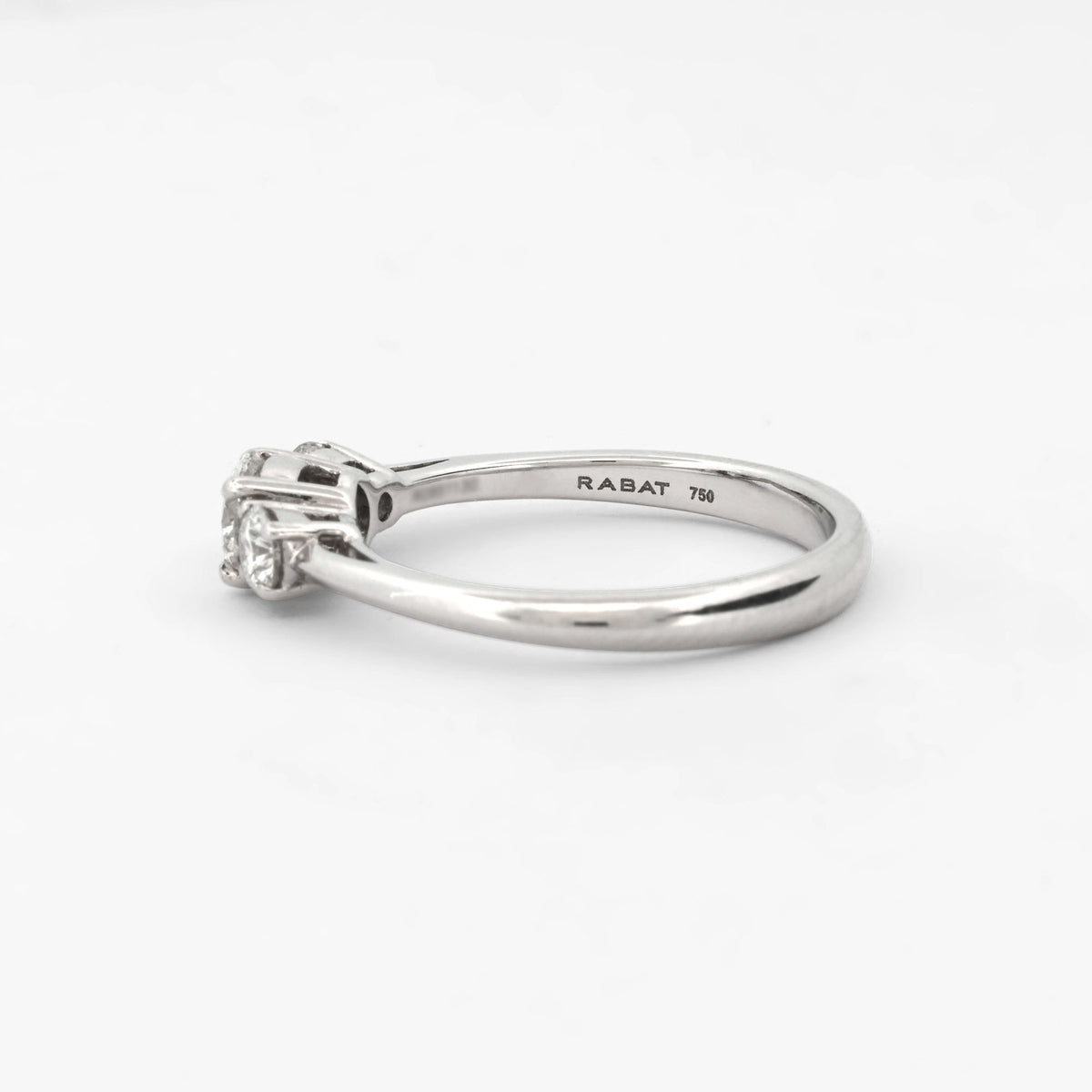 Sortija Tresillo de RABAT en oro blanco 18kt y diamantes - 15867GM