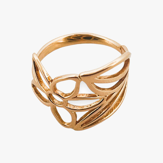 Comprar anillo original de TOUS en forma de flor realizado en oro amarillo de 18kt. Joyas Tous baratas.