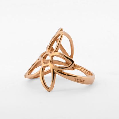 Comprar anillo original de TOUS en forma de flor realizado en oro amarillo de 18kt. Joyas Tous baratas.