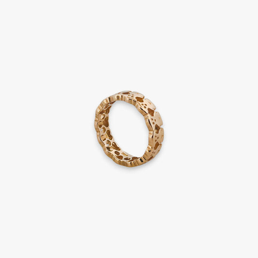 Comprar anillo original de TOUS realizado en oro amarillo y todo el anillo esta formado por osos.Joyas Tous baratas.