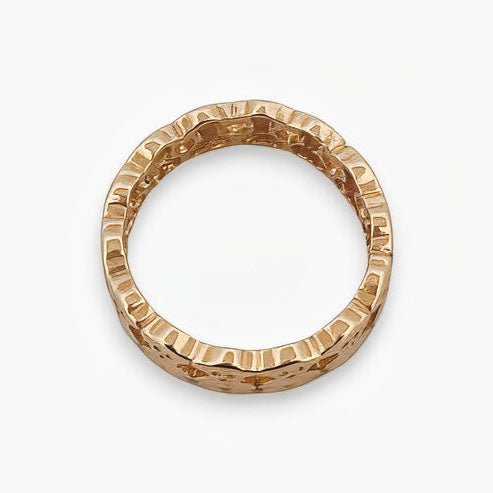 Comprar anillo original de TOUS realizado en oro amarillo y todo el anillo esta formado por osos.Joyas Tous baratas.
