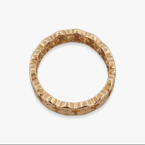 Comprar anillo original de TOUS realizado en oro amarillo y todo el anillo esta formado por osos.Joyas Tous baratas.