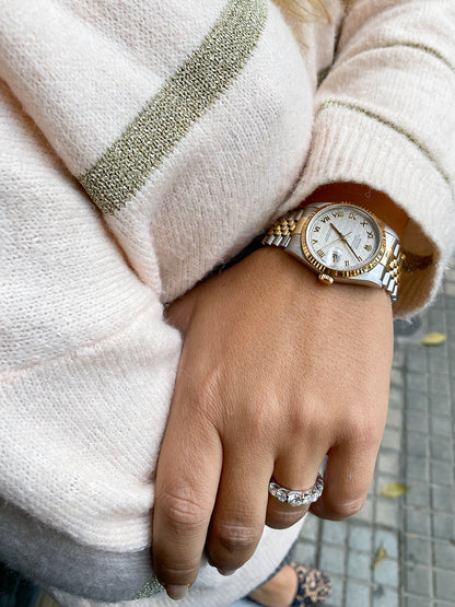 15903GM - Reloj Rolex Datejust Ivory Pyramide Roman 36mm Acero y oro 18kt