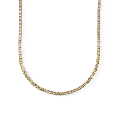 Comprar collar de oro amarillo de 18kt con cadena tipo barbada con un cierre tipo mosquetón. Cadenas de oro de 18kt baratas. Envío gratis. Joyería Ian'Or.