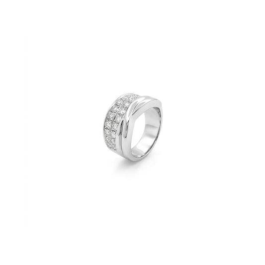 Comprar sortija de oro blanco 18kt y diamante. Joyería compro oro, dónde comprar  y vender joyas al mejor precio en Barcelona. Joyas al mejor precio, envío gratuito.