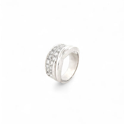 Comprar sortija de oro blanco 18kt y diamante. Joyería compro oro, dónde comprar  y vender joyas al mejor precio en Barcelona. Joyas al mejor precio, envío gratuito.