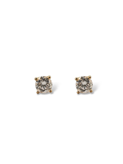 16165GM - Pendientes dormilonas oro amarillo 18kt y diamantes