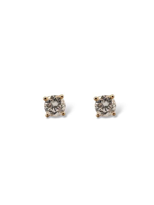 16165GM - Pendientes dormilonas oro amarillo 18kt y diamantes