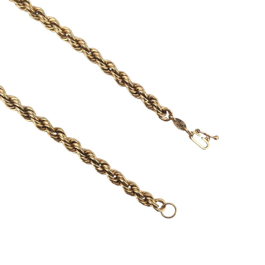 Comprar collar de oro amarillo de 18kt con cadena de cordón salomónico. La cadena mide 52cm de largo y dispone de un cierre tipo gancho con brazo de seguridad. Joyería Ian'Or. Envío GRATIS.